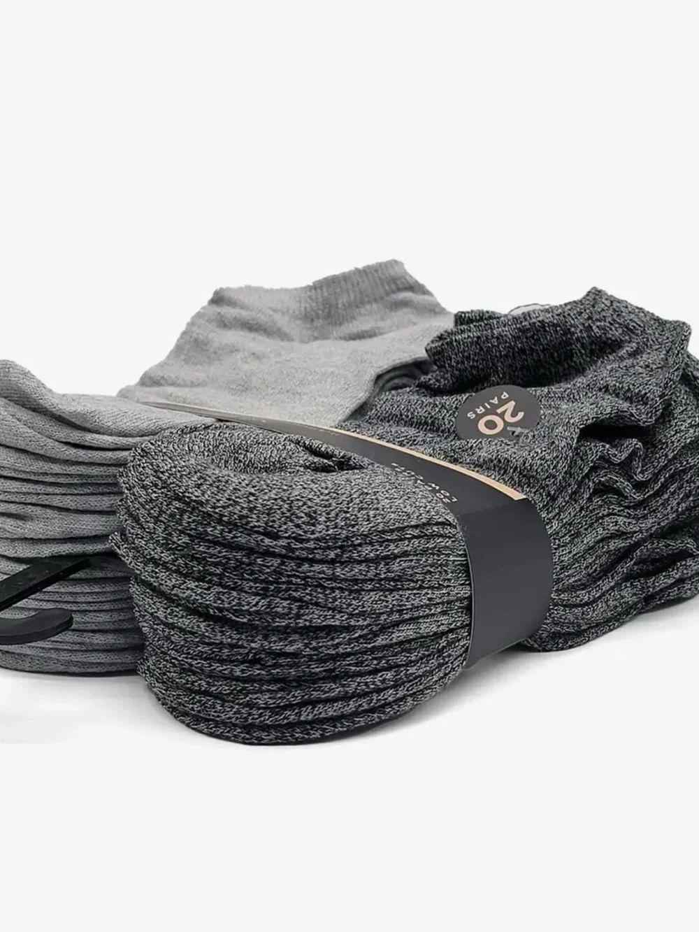 Nanette Lepore Low Cut Athletic Socks - Light Gray & Dark Gray 20 pairs
